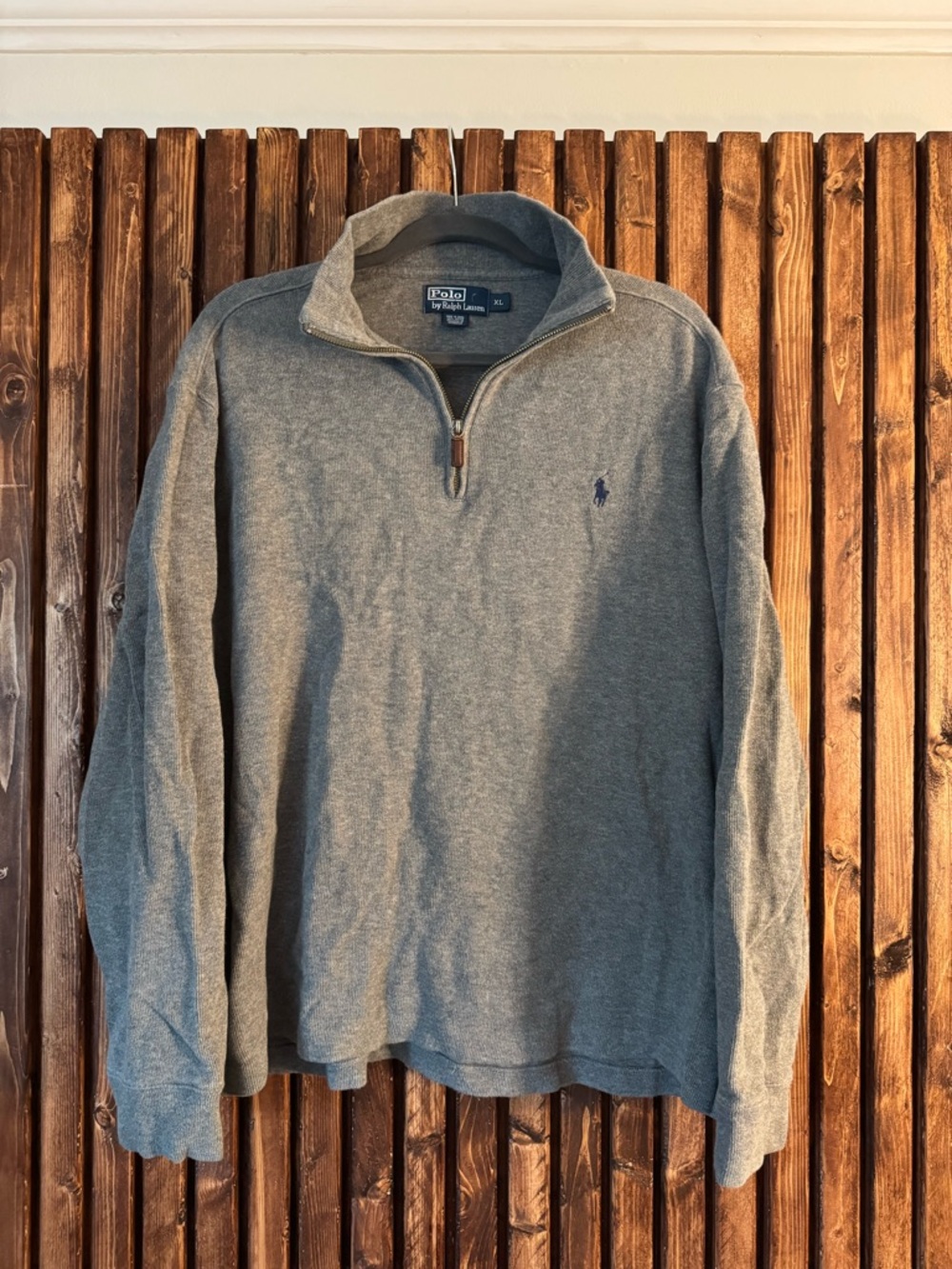 Polo Ralph Lauren Heather Gray Quarter-Zip Sweater